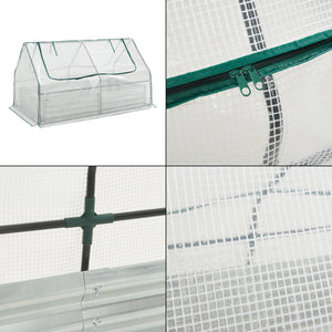 Carré potager surélevé avec serre Balsorano 186x96x98 cm [en.casa]