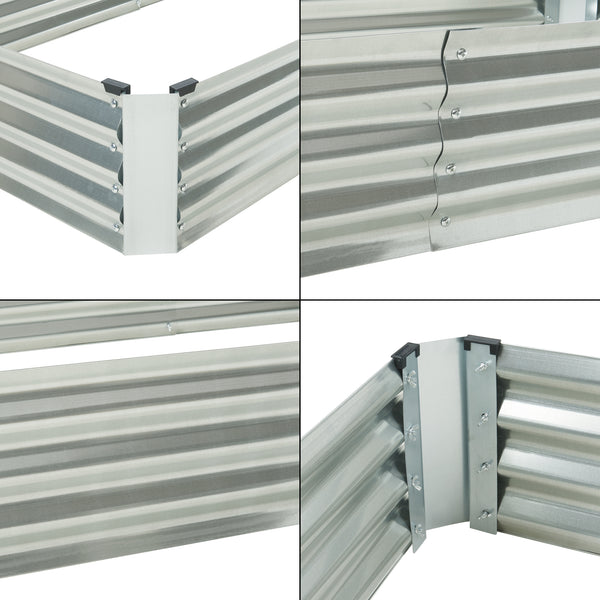 Carré potager surélevé avec serre Balsorano 186x96x98 cm [en.casa]