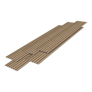 Set de panneaux muraux décoratifs 3D Borger 195 x 30 cm effet chêne clair NEU.HOLZ