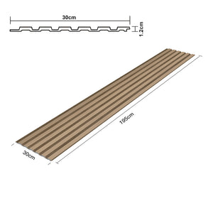 Set de panneaux muraux décoratifs 3D Borger 195 x 30 cm effet chêne clair NEU.HOLZ
