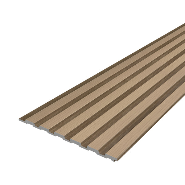 Set de panneaux muraux décoratifs 3D Borger 195 x 30 cm effet chêne clair NEU.HOLZ