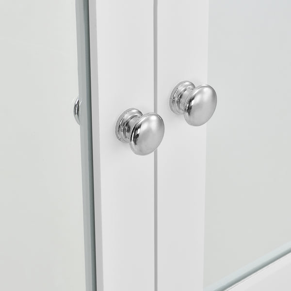 Armoire de salle de bain Locust 58x56x13 cm Blanc [en.casa]