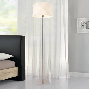 Lampadaire Narwa 152 cm E27 60W Métal Chrome/Blanc lux.pro