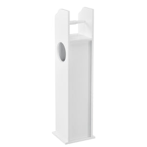 [en.casa] Meuble de Salle de Bain Armoire de Salle de Bain Rangement de Salle de Bain MDF Laqué Blanc 78 x 20 x 18 cm