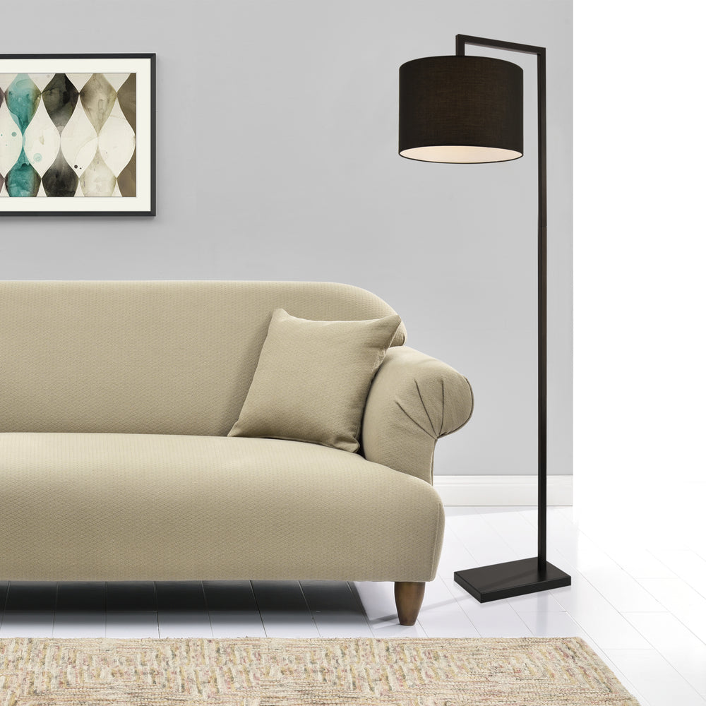 Lampadaire Düsseldorf 161 cm E27 Max. 60W Noir lux.pro