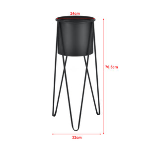 Set de 2 Supports de Plante Hedera Noir [en.casa] 