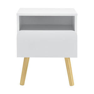 Table de chevet Dargaville 50x40x34 cm Blanc en.casa