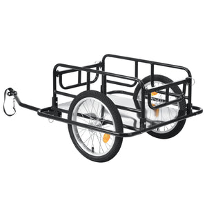 Remorque Vélo de Transport 130 x 72 x 49 cm Capacité max. 40 kg Noir [pro.tec]