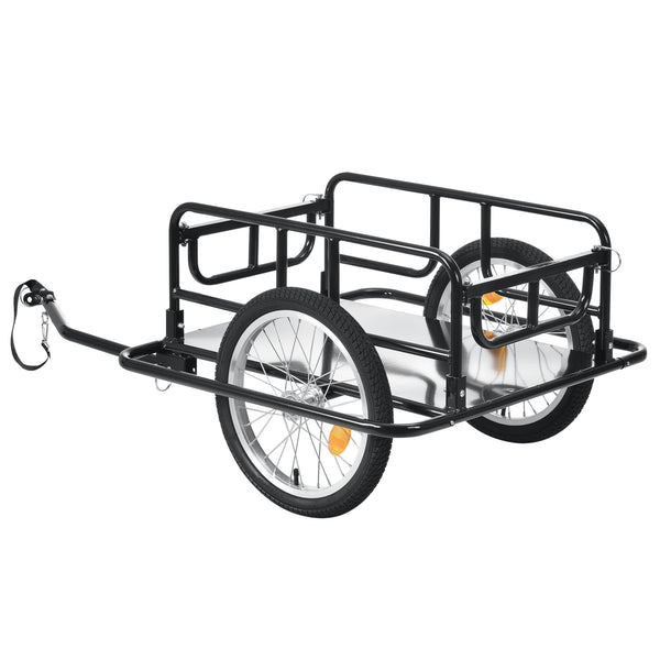 Remorque Vélo de Transport 130 x 72 x 49 cm Capacité max. 40 kg Noir [pro.tec]