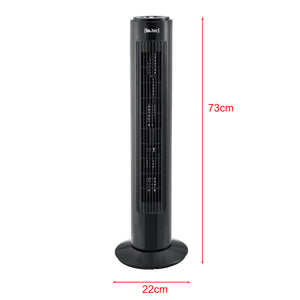 Ventilateur sur pied avec 3 vitesses Silencieux Oscillation Noir in.tec