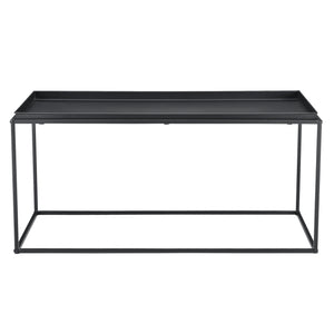 Table basse Nyker 47x100x50 cm Design industriel Noir en.casa