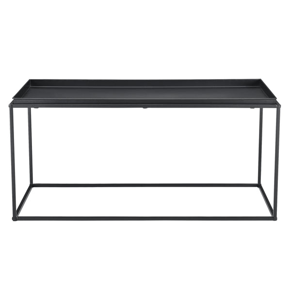 Table basse Nyker 47x100x50 cm Design industriel Noir en.casa
