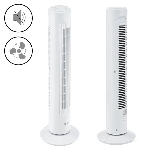 Ventilateur sur pied à 3 vitesses Oscillant 50W in.tec