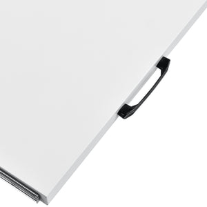 Kit de Superposition avec Tablette Coulissante pour Lave-Linge Sèche-Linge Standard Blanc [en.casa]