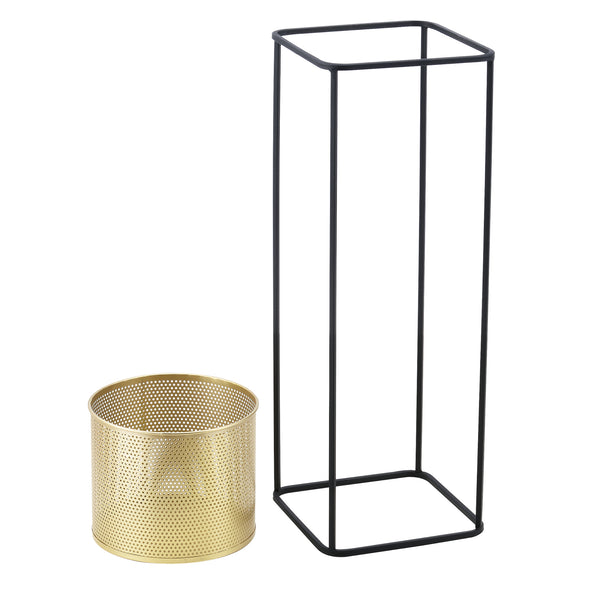 Lot de 2 Supports de Plante Mettet Noir Doré [en.casa]