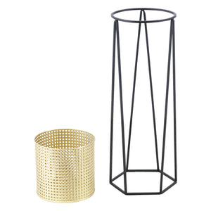 Support de pot de fleurs Musson 2 pcs Noir-Doré en.casa