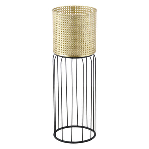 Support de pot de fleurs Maaseik 2 pcs. Noir-doré en.casa