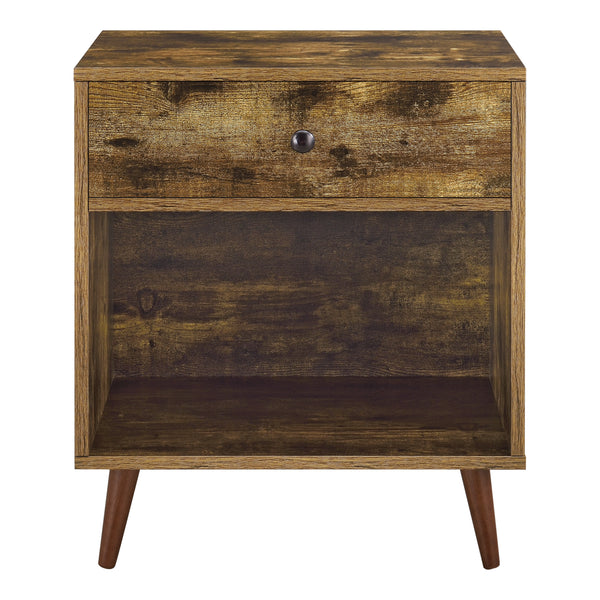 Table de Nuit Ronneby 58 x 50 x 40 cm Effet Bois Foncé [en.casa]