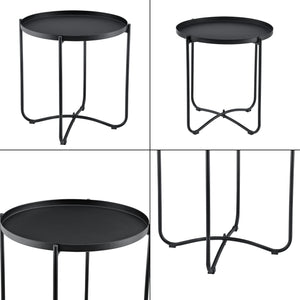 Table avec 2 chaises Älvkarleby Noir en.casa