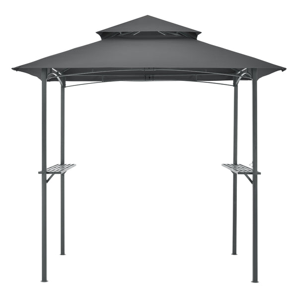 Pavillon de barbecue Parga 250x241x151cm Gris foncé en.casa