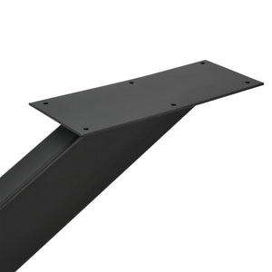 Structure de table Oberau 150x78x71 cm Noir [en.casa]