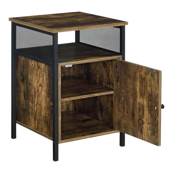 Commode Eigersund pour Salon 60 x 40 x 40 cm Noir Effet Bois Foncé [en.casa]