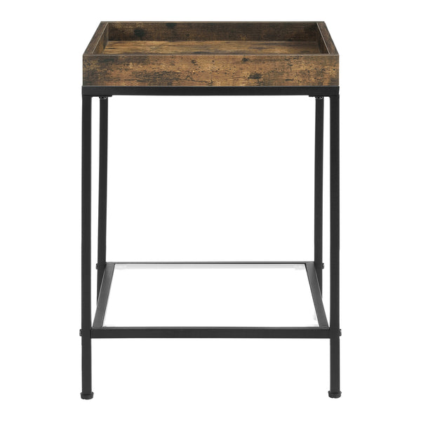 Table d'Appoint Mariefred Carrée avec Étagère 55x40x40 cm Noir Effet Bois Foncé [en.casa]