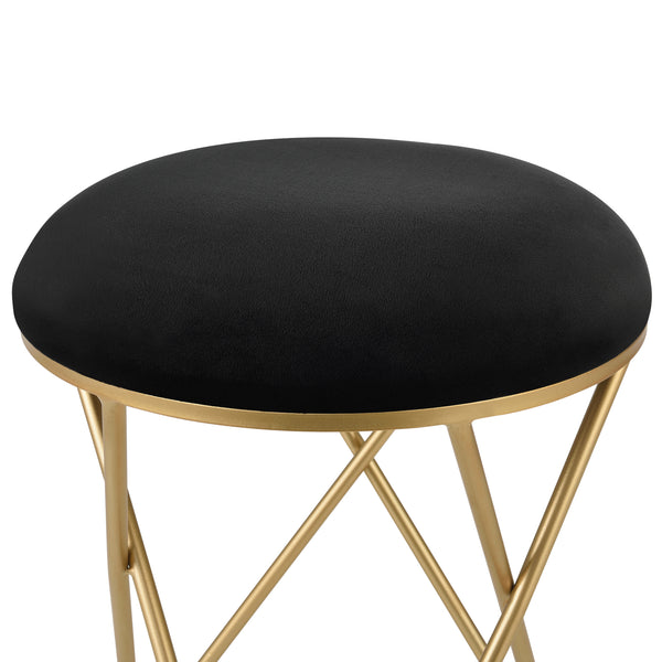 Tabouret Rembourré Rond Katrineholm 44 x 35 cm [en.casa]