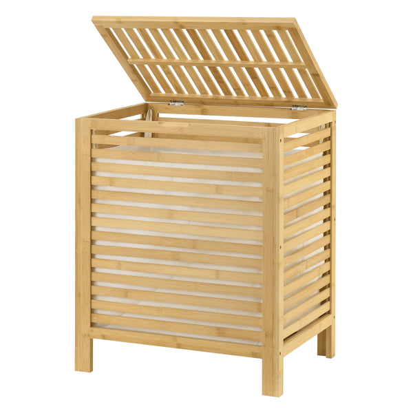 Panier à linge en bambou Skövde [en.casa]