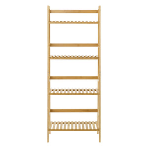 Étagère échelle en bambou Vinje 48x32x123cm [en.casa]