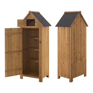 Abri de Jardin à Toit Bitumé Ottrott Range-Bûches en Bois 179 x 77 x 54 cm [en.casa]