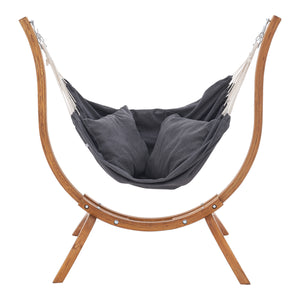 Fauteuil suspendu Grevena 155x106x143cm Gris foncé [en.casa]