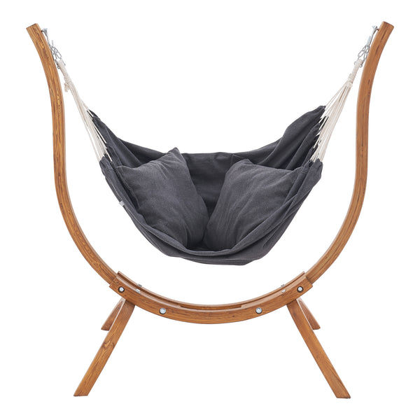 Fauteuil suspendu Grevena 155x106x143cm Gris foncé [en.casa]