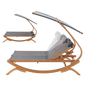 Lit double Karystos 197x156x144cm Gris foncé [en.casa]