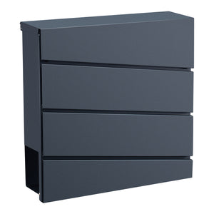 Boîte aux lettres Achtrup 37x37x11cm Acier Anthracite [en.casa]