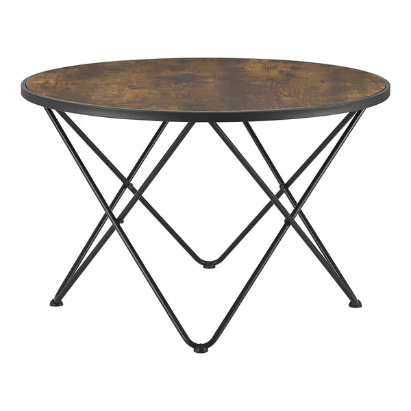 Table basse Goskamark 80x50 cm Structure en acier Teinte bois foncé [en.casa]
