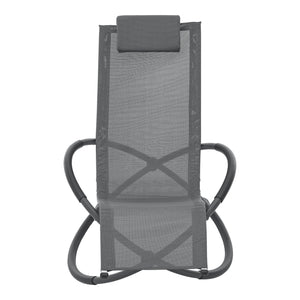 Chaise à bascule Pulsano 150 kg Gris foncé [en.casa]