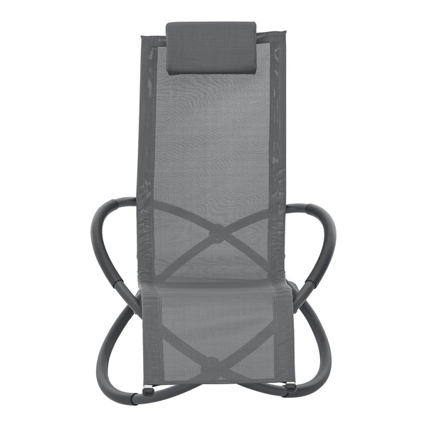 Chaise à bascule Pulsano 150 kg Gris foncé [en.casa]