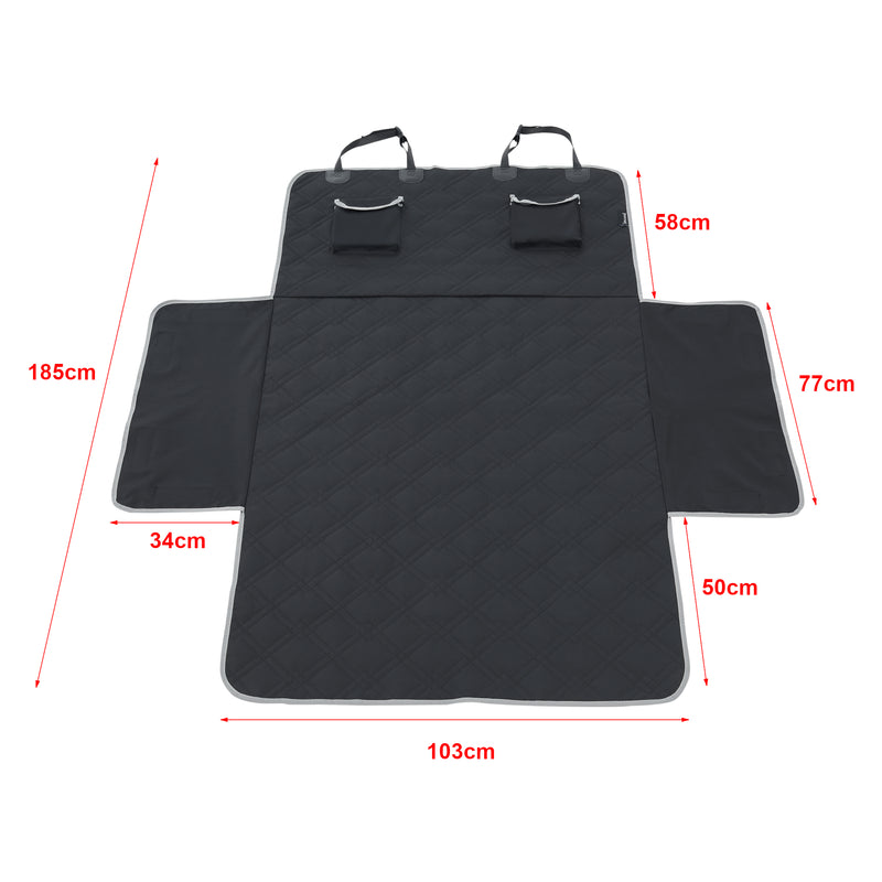 Croquis coté Housse de protection de coffre Wolverhampton pour chien 185 x 171 cm [en.casa]