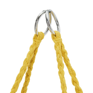 Siège suspendu rond à franges Jaina diamètre d'assise 60 cm jaune [en.casa]