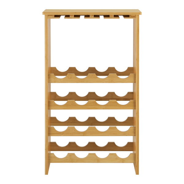 Casier à bouteilles Fetlar pour 16 bouteilles avec porte-verres 85 x 50 x 24 cm [en.casa]