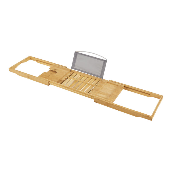 Plateau de baignoire Orivesi en bambou extensible 70 - 105,5 cm [en.casa]