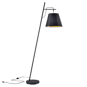 Lampadaire Nottingham à abat-jour conique E27 hauteur 180 cm noir [lux.pro]