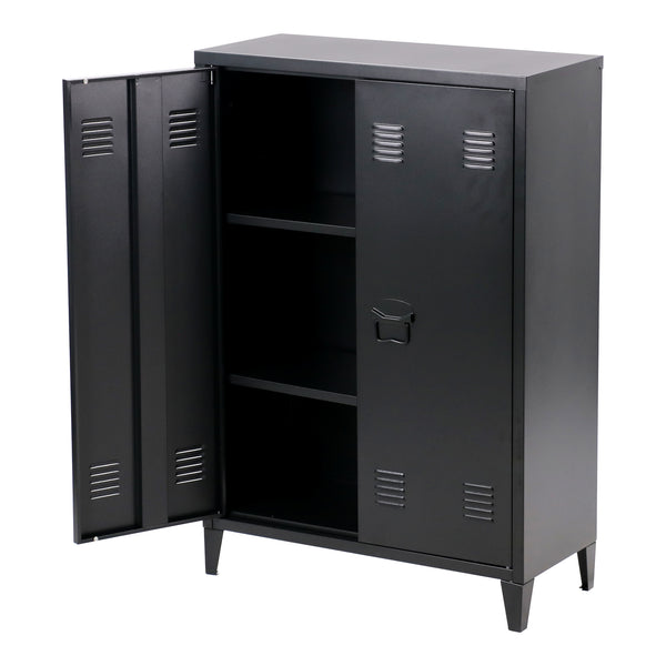 Armoire métallique Oripää - 110x75x33cm - Noir