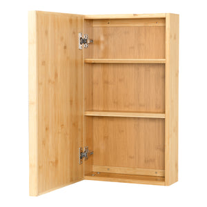 Armoire miroir Ikorfat 60,5 x 35 x 14 cm Bambou Nature [en.casa]