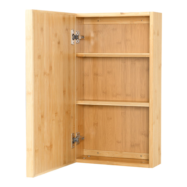 Armoire miroir Ikorfat 60,5 x 35 x 14 cm Bambou Nature [en.casa]