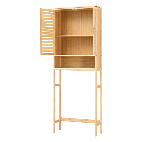 Meuble de rangement Geta pour WC à 2 portes 170 x 66 x 23 cm [en.casa]