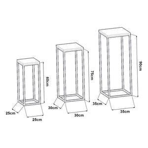 Set de 3 tables d'appoint Kontiolahti gigognes noir effet bois [en.casa]