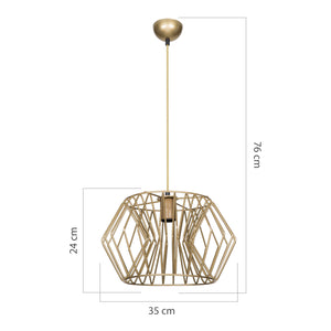 Suspension Bournemouth E27 Métal Bronze Antique [lux.pro]