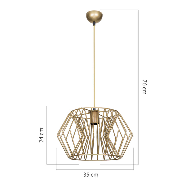 Suspension Bournemouth E27 Métal Bronze Antique [lux.pro]